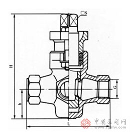 内螺纹三通旋塞阀结构图