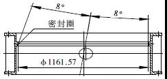 三偏心金屬硬密封蝶閥閥體外形及密封圈