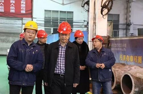 市委常委、市纪委书记李清一行调研华夏阀门暨宣讲十九大精神