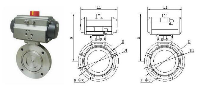 气动<b>真空蝶阀</b>与结构图