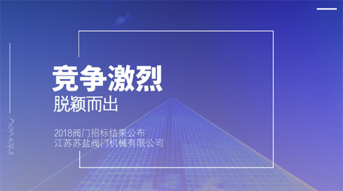 2018<b>阀门</b>集中采购招标结果公布 不少企业表现优秀