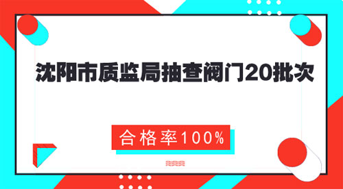 辽宁沈阳抽查20批次阀门产品 合格率100%