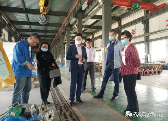 自治區工商聯副主席孫清蒞臨呼閥科技調研指導