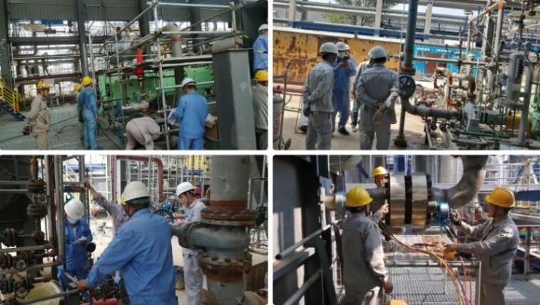 石化四建三公司在天津煉油 “一泵多用”提速管道試壓