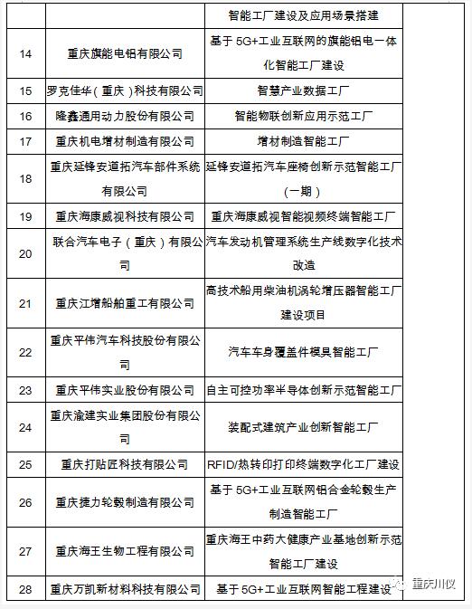 重庆川仪调节阀入围市级智能制造和工业互联网示范项目