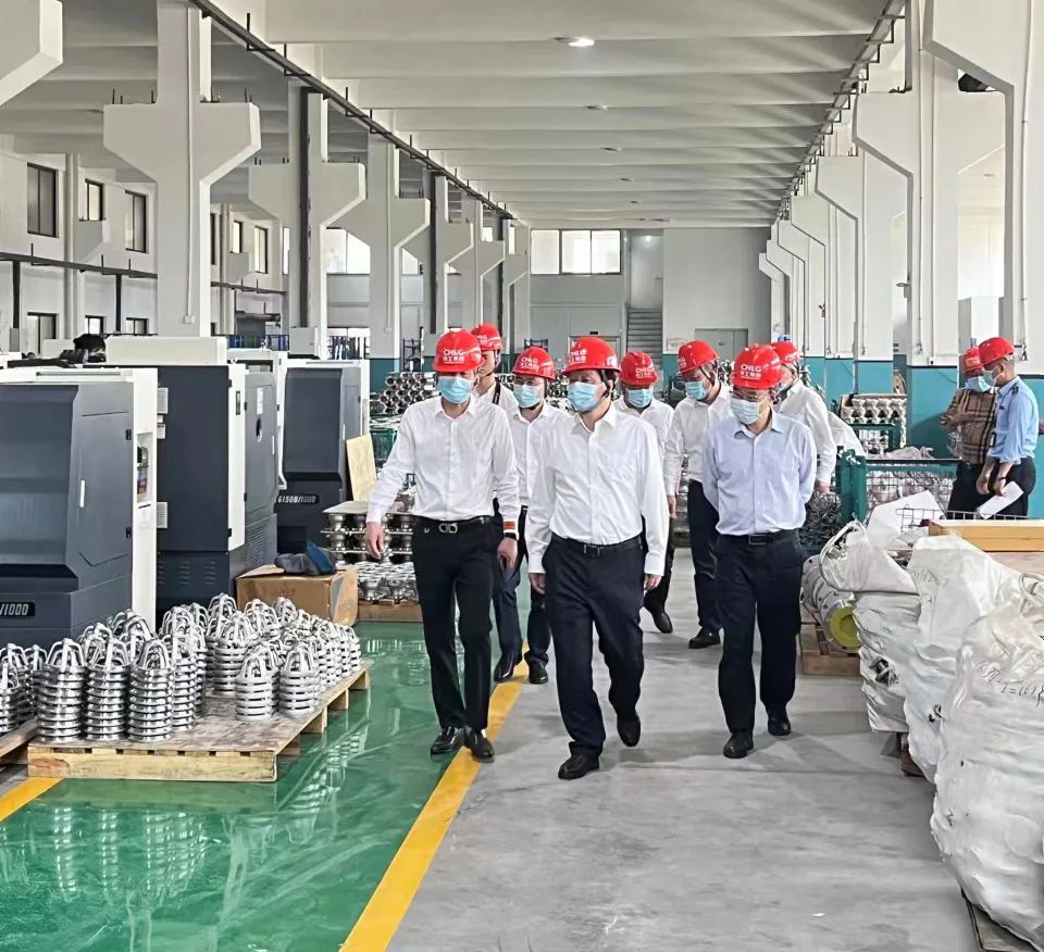 麗水市副市長葉伯軍一行蒞臨良工閥門集團青田鑄造基地視察指導