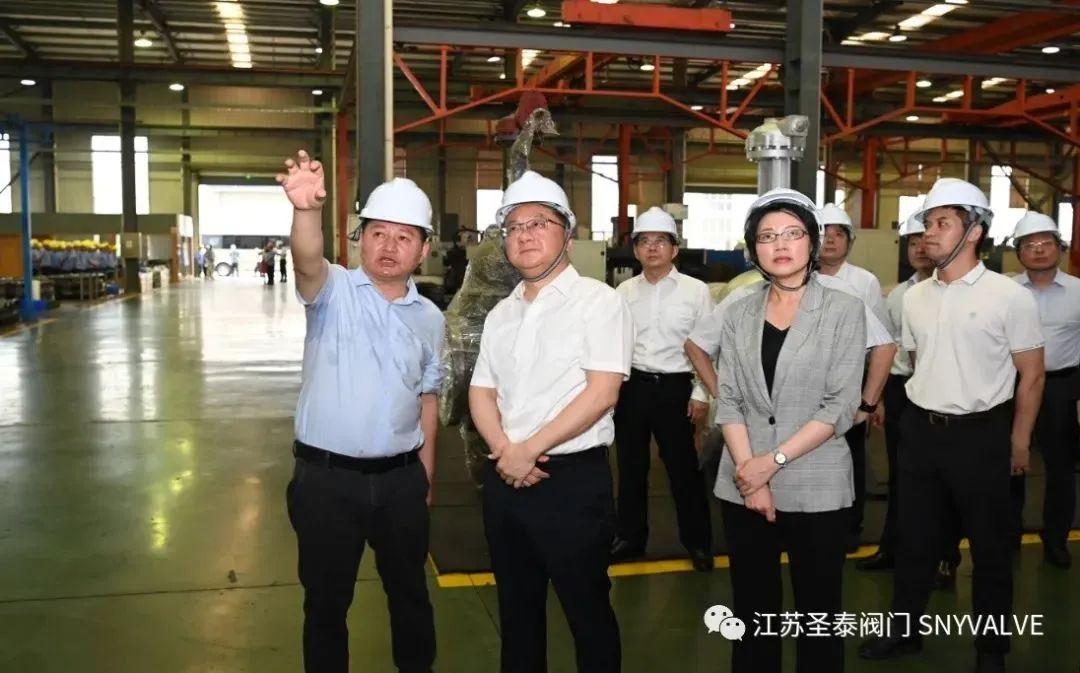 盐城市市长周斌莅临江苏圣泰阀门调研指导工作 盐城市市长周斌莅临江苏圣泰阀门调研指导工作