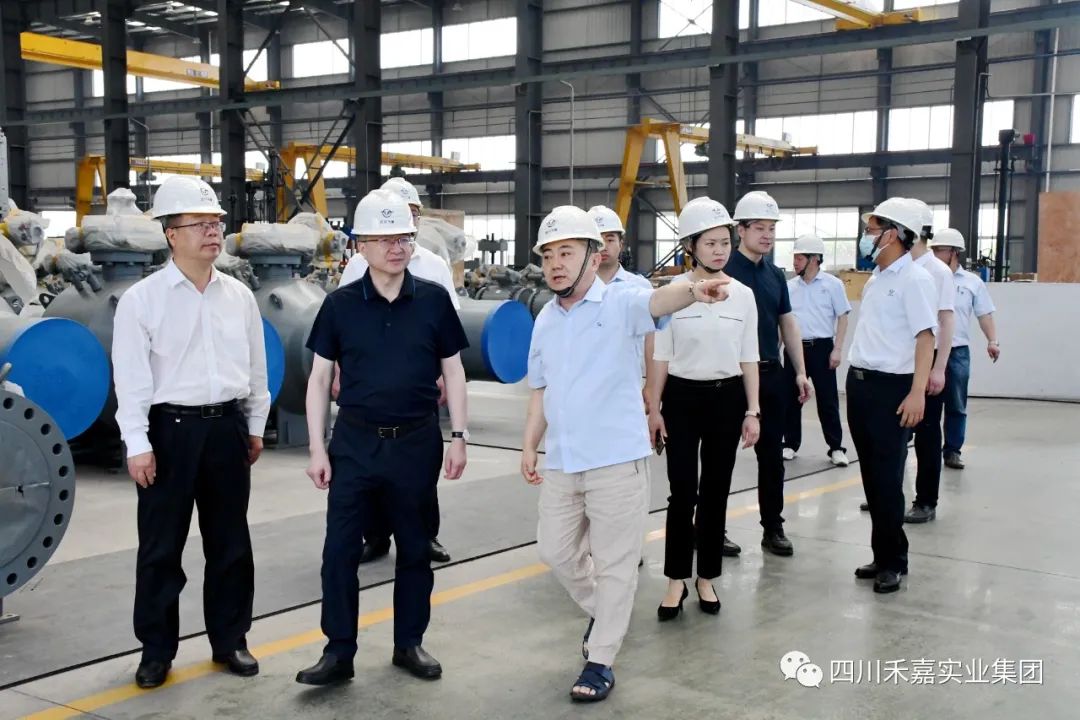 樊总向副市长陈华斌一行介绍生产情况 樊总向副市长陈华斌一行介绍生产情况