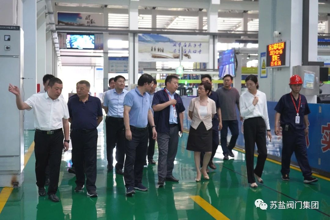 盐城市人大调研组来苏盐阀门集团公司考察 盐城市人大调研组来苏盐阀门集团公司考察