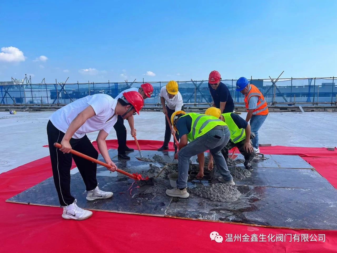 温州金鑫生化阀门瓯江口厂区新车间正式结顶 温州金鑫生化阀门瓯江口厂区新车间正式结顶