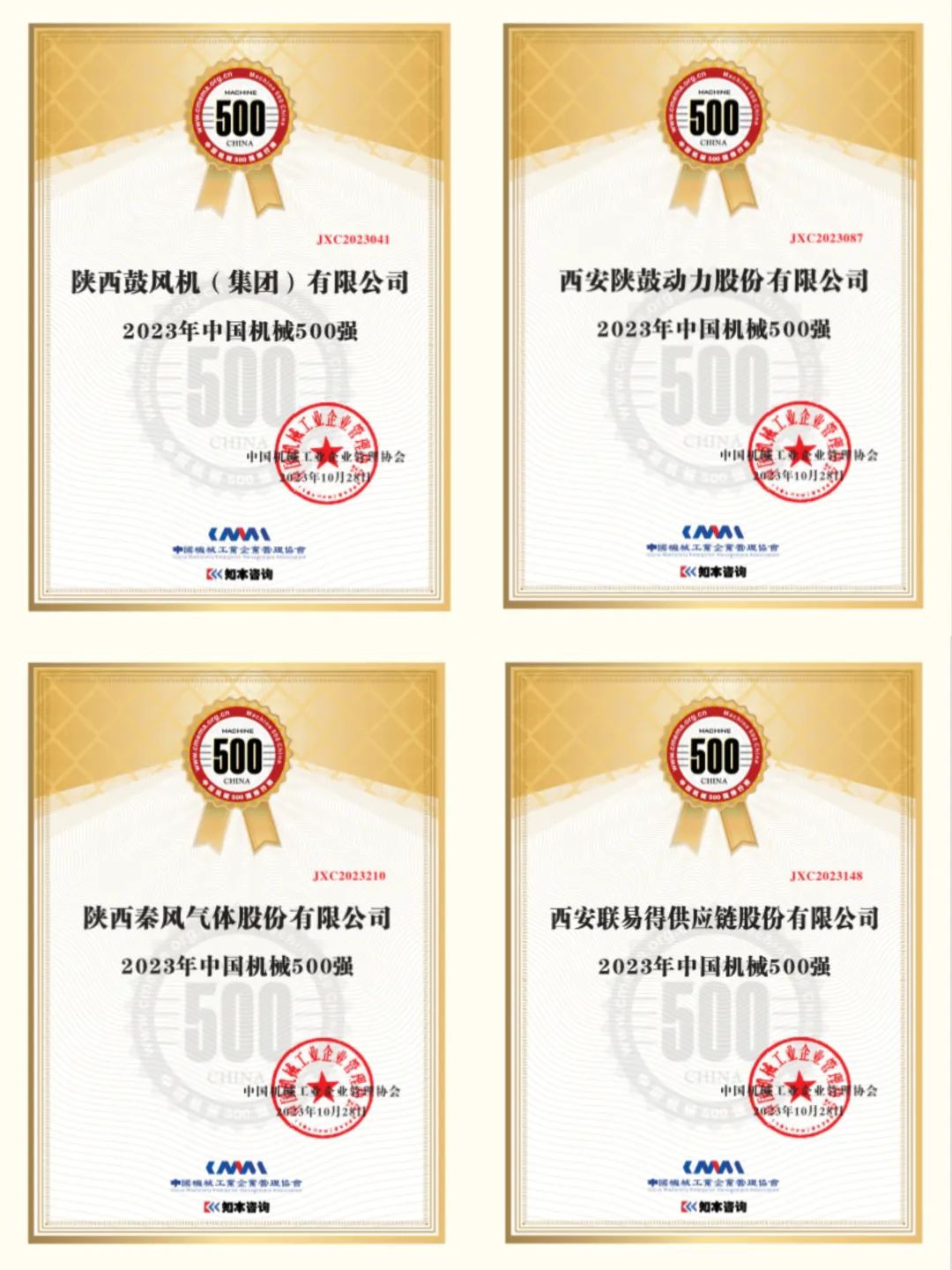 中国机械500强榜单发布,陕鼓集团跃居第41位 中国机械500强榜单发布,陕鼓集团跃居第41位