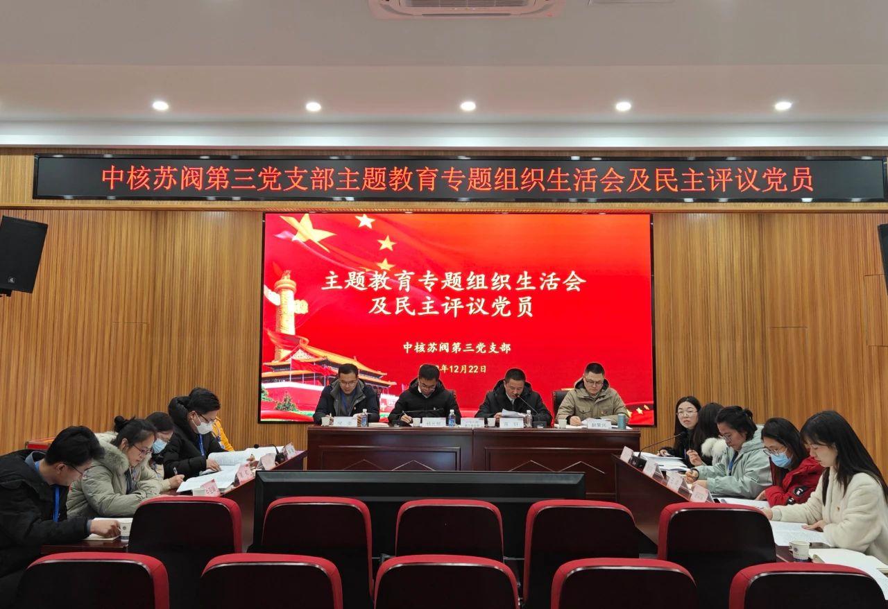 中核华建总经理宋克祥督导中核苏阀第三党支部组织生活会 中核华建总经理宋克祥督导中核苏阀第三党支部组织生活会