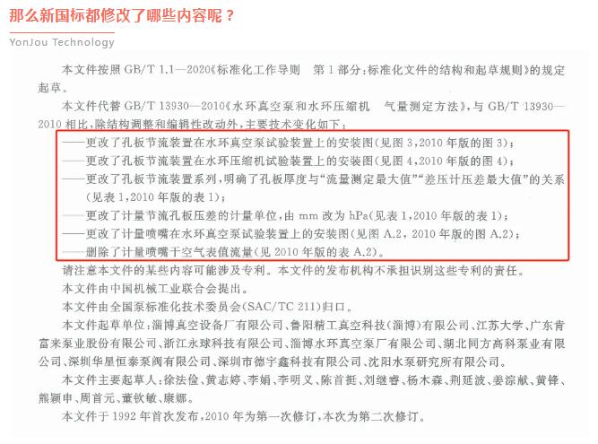 《水環真空泵和水環壓縮機氣量測定方法》新國家標準正式發布，永球科技參與起草工作