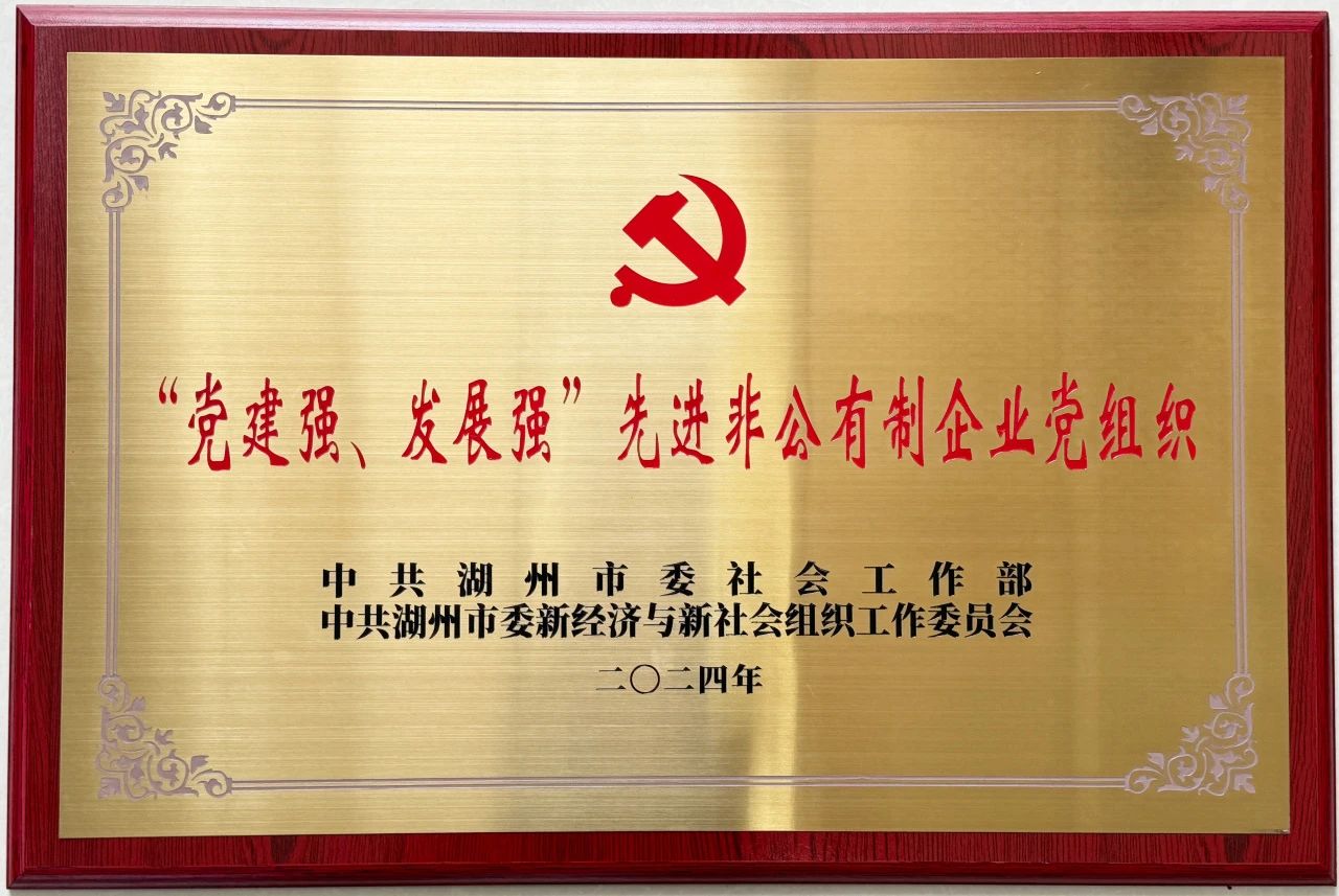 南丰机械党支部获评湖州市“党建强、发展强”先进非公有制企业党组织 南丰机械党支部获评湖州市“党建强、发展强”先进非公有制企业党组织