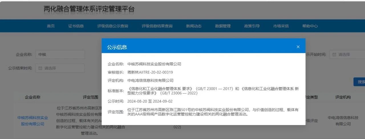 信息化+工业化,中核科技两化融合通过AAA级评定 信息化+工业化,中核科技两化融合通过AAA级评定